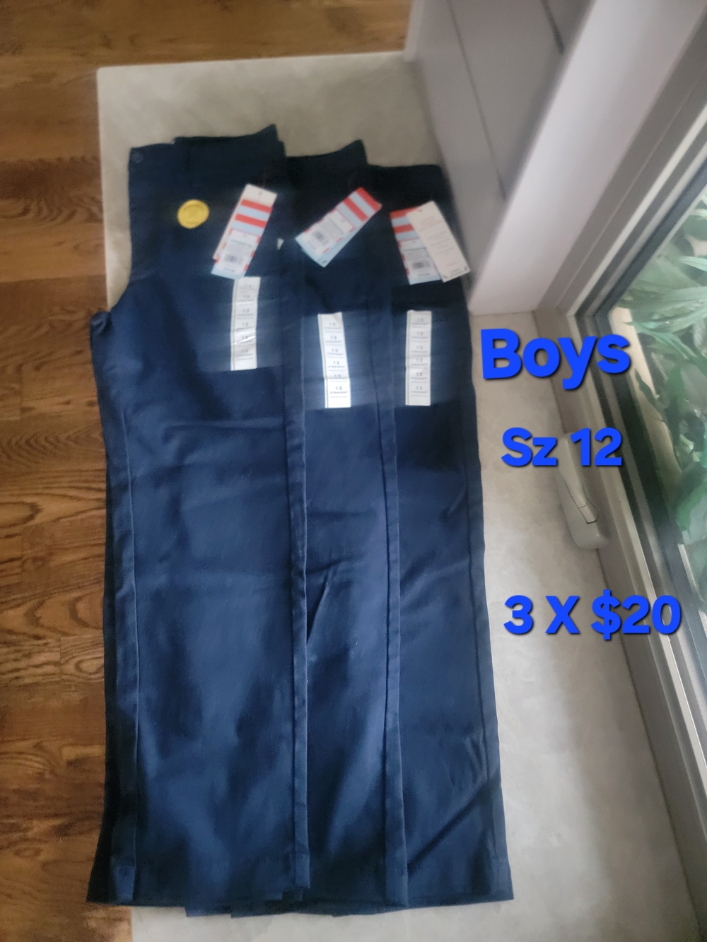 Cat & Jack Boys Navy School Pants - 3 Pack